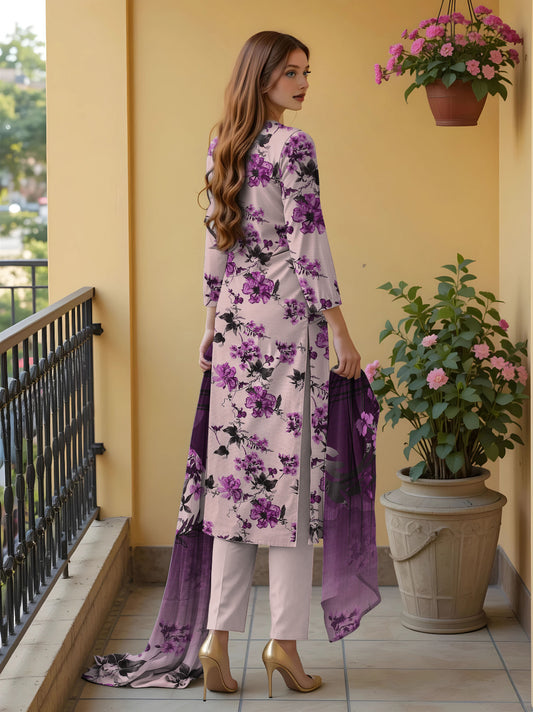 Digital Staple Bana Dora All-Over Shirt with Dupatta & Trouser