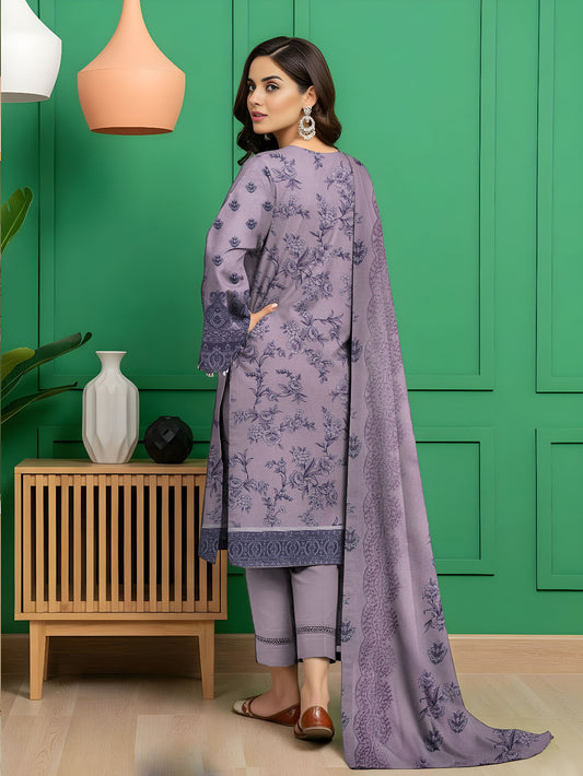 Digital Print Karandi Suit with Cutwork Dupatta