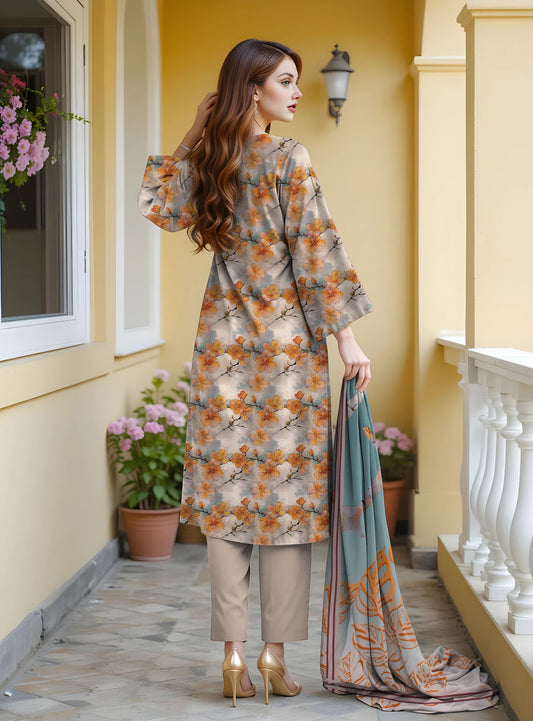 Digital Staple Bana Dora All-Over Shirt with Dupatta & Trouser
