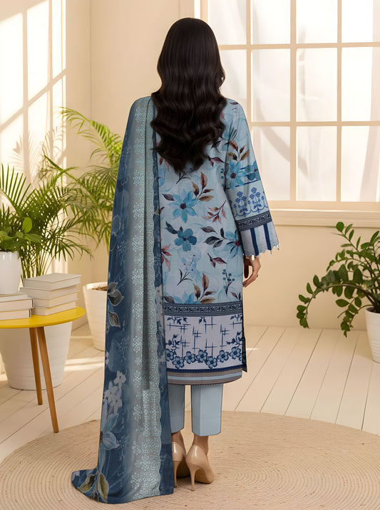 Staple Bana Dora Digital Print Shirt Cutwork Dupatta Dyed Trouser