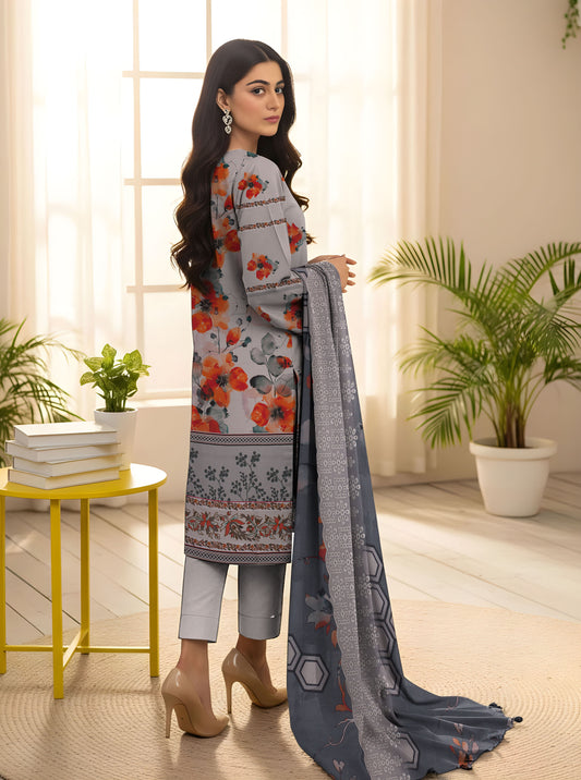 Staple Bana Dora Digital Print Shirt Cutwork Dupatta Dyed Trouser