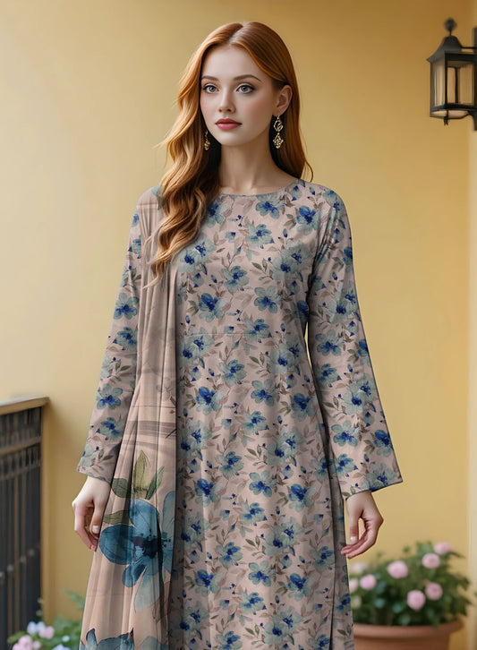 Digital Staple Bana Dora All-Over Shirt with Dupatta & Trouser