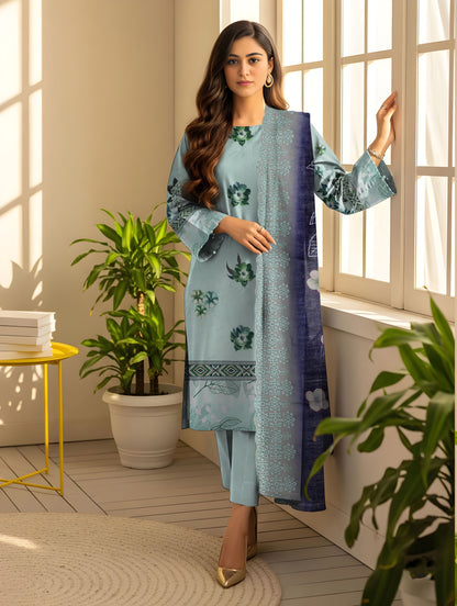 Staple Bana Dora Digital Print Shirt Cutwork Dupatta Dyed Trouser
