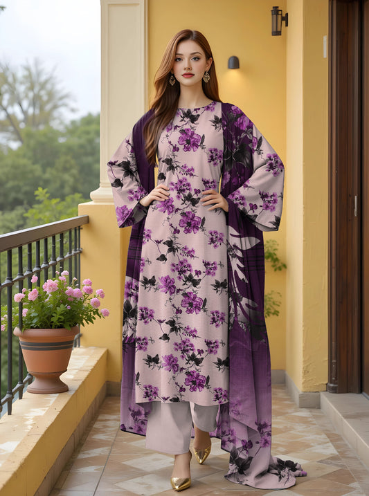 Digital Staple Bana Dora All-Over Shirt with Dupatta & Trouser