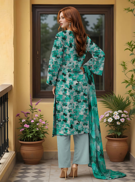 Digital Staple Bana Dora All-Over Shirt with Dupatta & Trouser