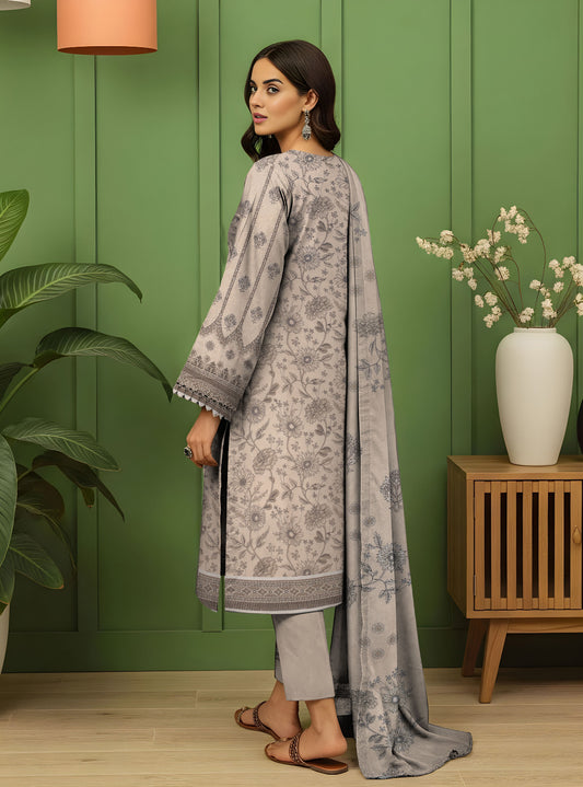 Digital Print Karandi Suit with Cutwork Dupatta