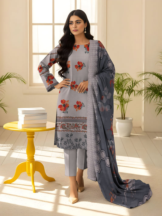 Staple Bana Dora Digital Print Shirt Cutwork Dupatta Dyed Trouser