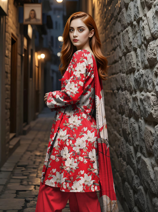 Staple Bana Dora All Over Digital Print Daman Patch Same Dupatta Dyed Trouser