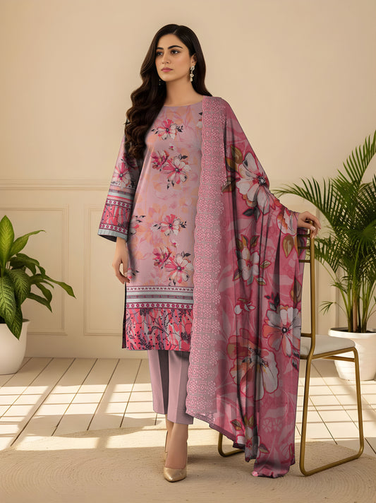 Staple Bana Dora Digital Print Shirt Cutwork Dupatta Dyed Trouser