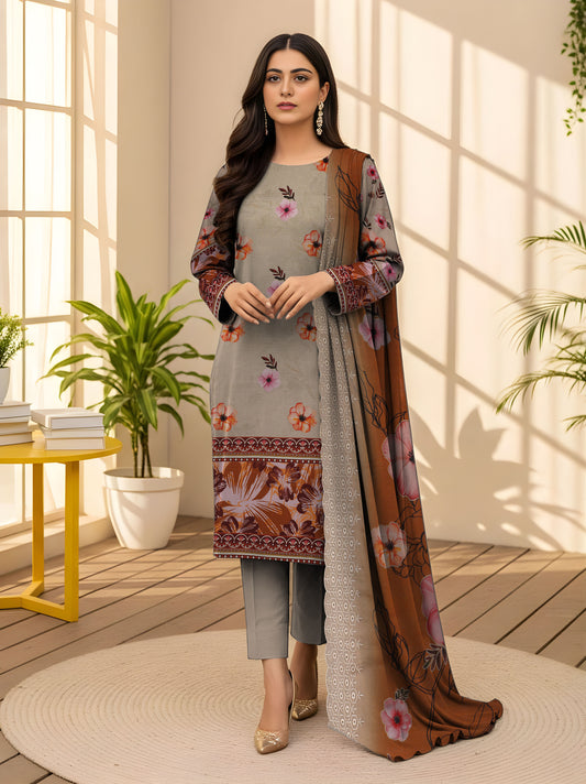 Staple Bana Dora Digital Print Shirt Cutwork Dupatta Dyed Trouser