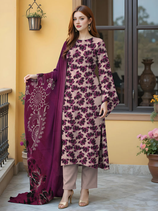 Digital Staple Bana Dora All-Over Shirt with Dupatta & Trouser