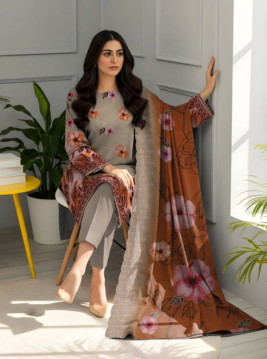 Staple Bana Dora Digital Print Shirt Cutwork Dupatta Dyed Trouser
