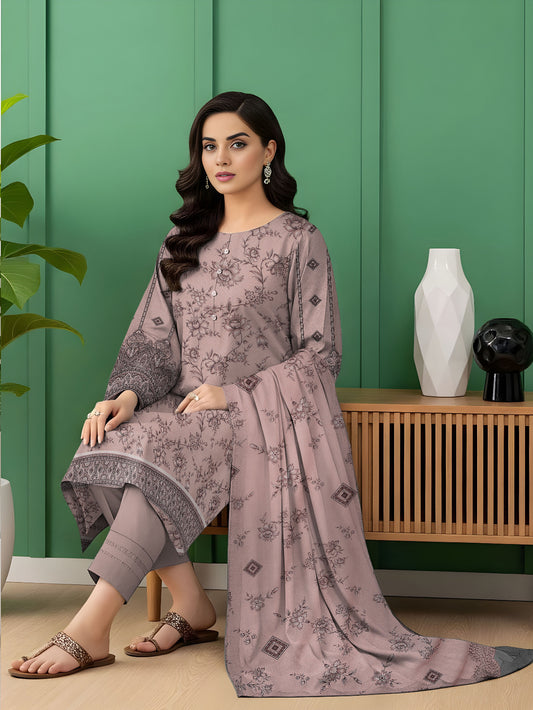 Digital Print Karandi Suit with Cutwork Dupatta