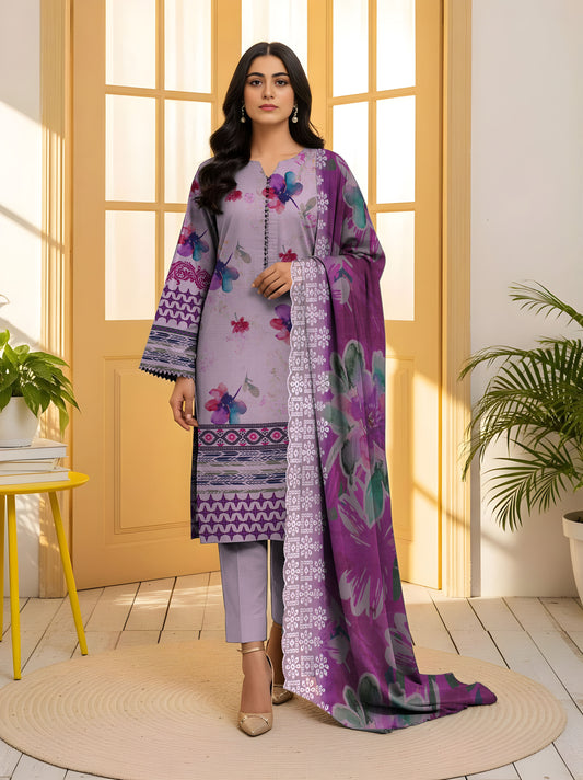 Staple Bana Dora Digital Print Shirt Cutwork Dupatta Dyed Trouser