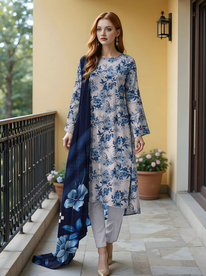 Digital Staple Bana Dora All-Over Shirt with Dupatta & Trouser